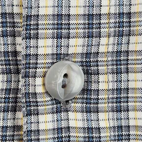 Quiksilver Long Sleeve Button Up Shirt Men Green Plaid Size XL Polyester Cotton - Picture 10 of 16